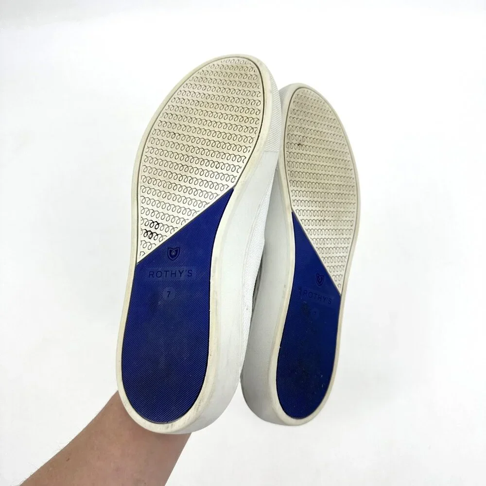Rothy's the Original Slip-On Washable Sneakers White‎ Size 7